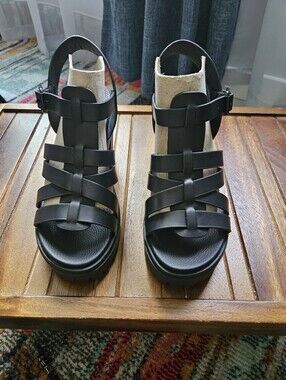 MIA Tira Block Heel Gladiator Platform Sandals